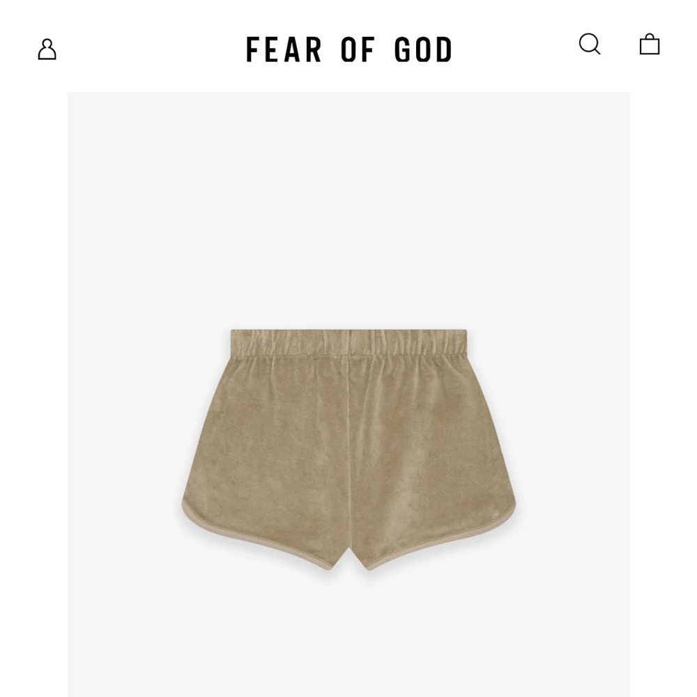 Essentials Fear of God Women’s Velour Beach Shorts LIKE NEW🌟 - Picture 2 of 8